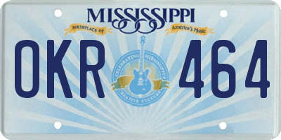 MS license plate OKR464
