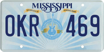 MS license plate OKR469