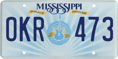MS license plate OKR473