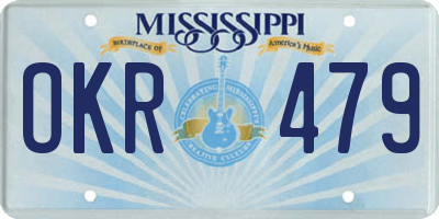 MS license plate OKR479