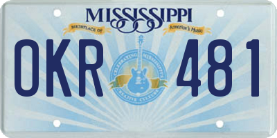 MS license plate OKR481