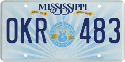 MS license plate OKR483