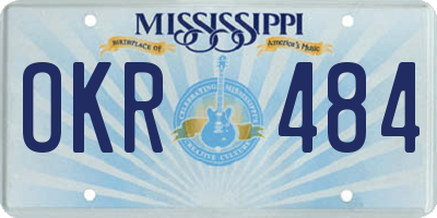 MS license plate OKR484