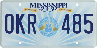 MS license plate OKR485