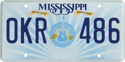 MS license plate OKR486