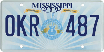 MS license plate OKR487