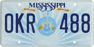 MS license plate OKR488