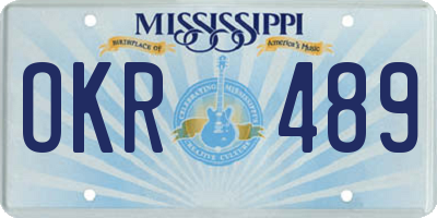 MS license plate OKR489