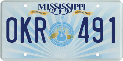 MS license plate OKR491
