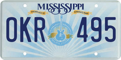 MS license plate OKR495
