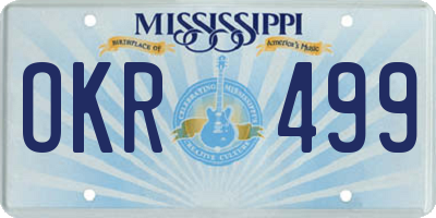 MS license plate OKR499