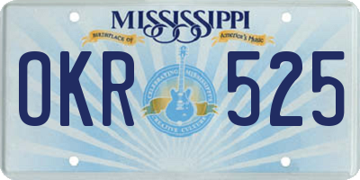 MS license plate OKR525