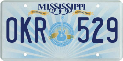 MS license plate OKR529