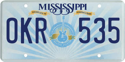 MS license plate OKR535