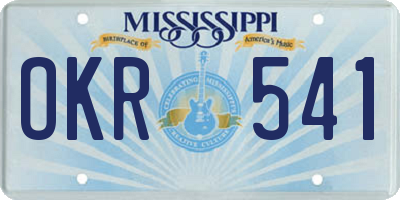 MS license plate OKR541