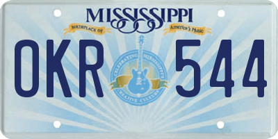 MS license plate OKR544