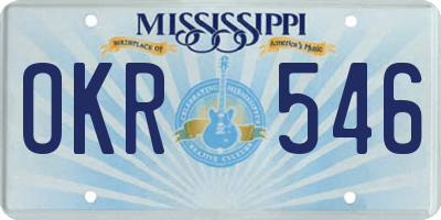 MS license plate OKR546