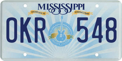 MS license plate OKR548