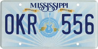 MS license plate OKR556