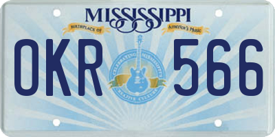 MS license plate OKR566