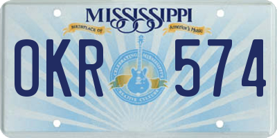 MS license plate OKR574