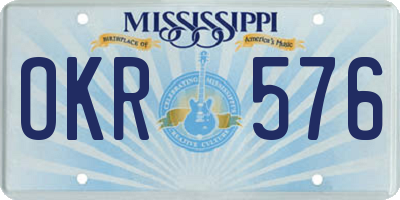MS license plate OKR576