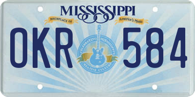 MS license plate OKR584