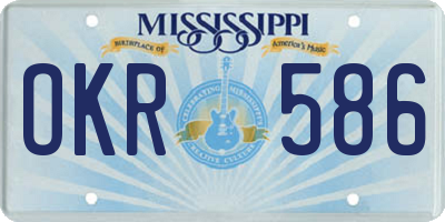 MS license plate OKR586