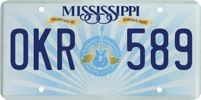 MS license plate OKR589