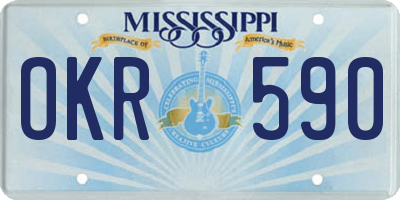 MS license plate OKR590
