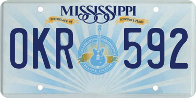 MS license plate OKR592