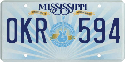 MS license plate OKR594