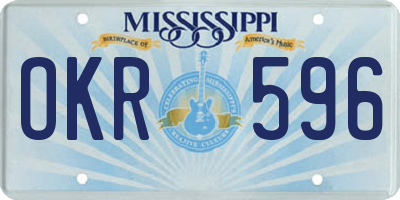 MS license plate OKR596