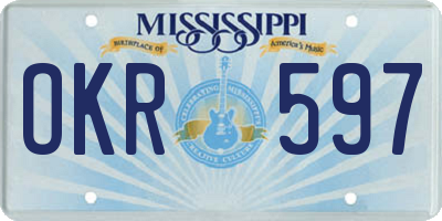 MS license plate OKR597