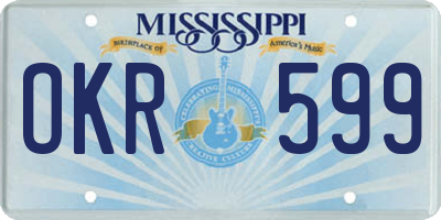 MS license plate OKR599