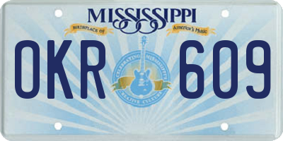 MS license plate OKR609