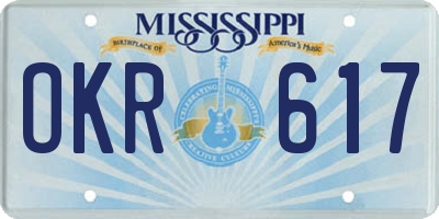 MS license plate OKR617