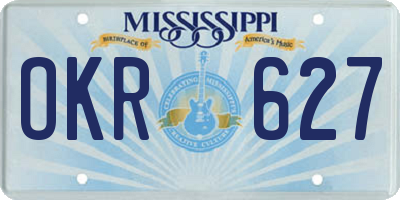 MS license plate OKR627