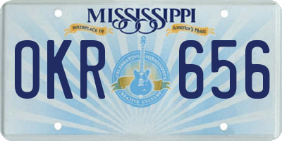MS license plate OKR656