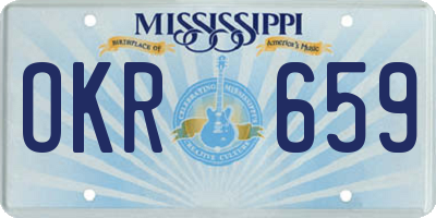 MS license plate OKR659