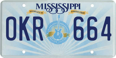 MS license plate OKR664