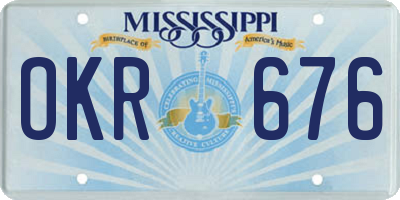 MS license plate OKR676