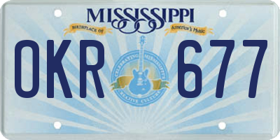 MS license plate OKR677
