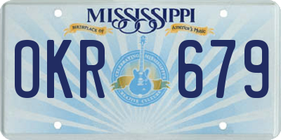 MS license plate OKR679
