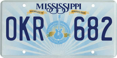 MS license plate OKR682