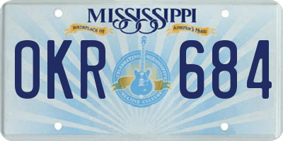 MS license plate OKR684