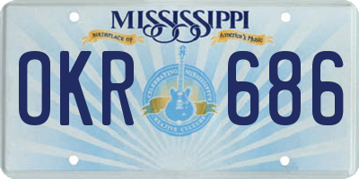 MS license plate OKR686
