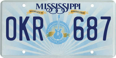 MS license plate OKR687