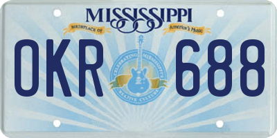 MS license plate OKR688
