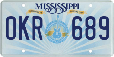 MS license plate OKR689